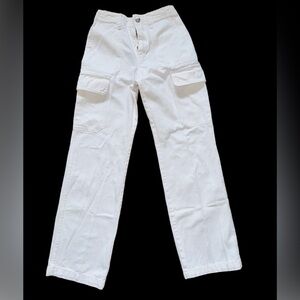 ZARA MID-RISE TWILL CARGOS